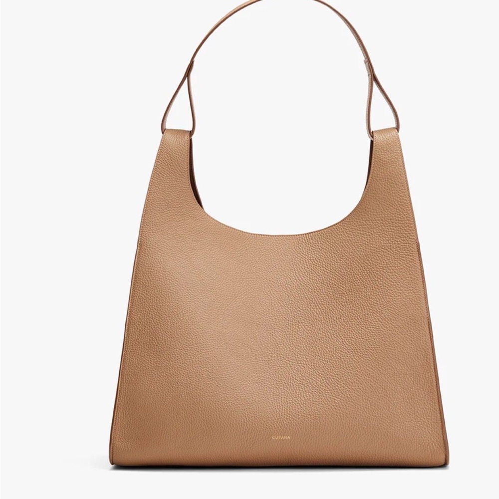 Cuyana Tan Leather Tote Bag Oversized Double Loop